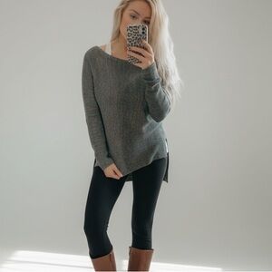 BCBGENERATION | Hi-Lo Green Blue Oversized Sweater
